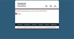 Desktop Screenshot of fundacionfrondizi.org.ar