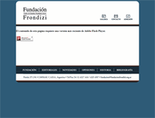 Tablet Screenshot of fundacionfrondizi.org.ar